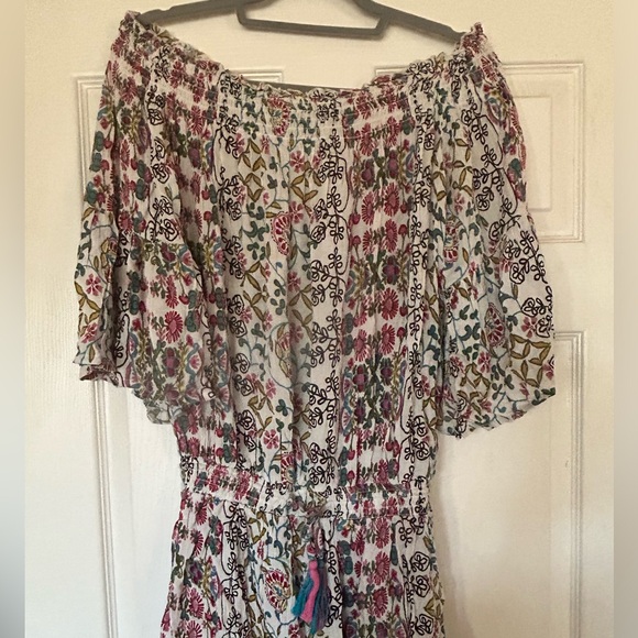 NWT MSRP $84 RAGA Sydney Pom-pom Romper In Floral Print - Size Large - Picture 4 of 8